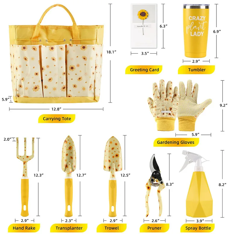 Gardening Tools Gift Set - Set di Attrezzi da Giardinaggio Durevoli,