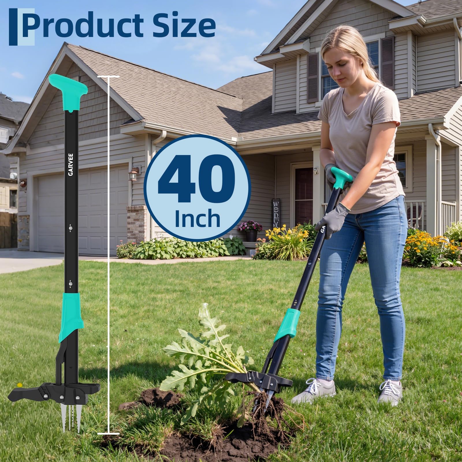 Gardening Tools For Seniors - Estirpatore di Erbacce a Manico Lungo,