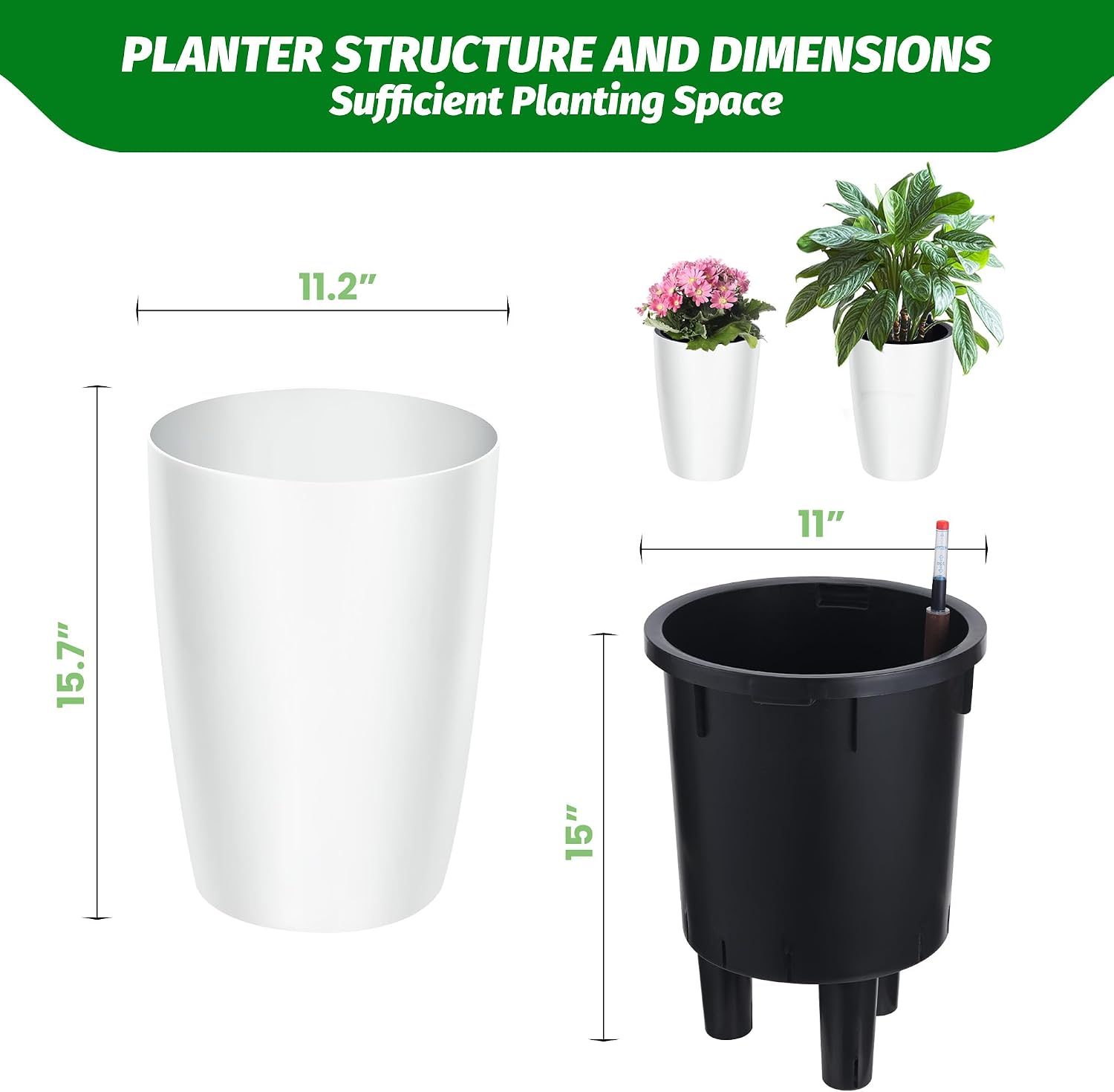 Tacleekii Set di 2 Vasi per Pi - Self-Watering Planter recensione e prezzo