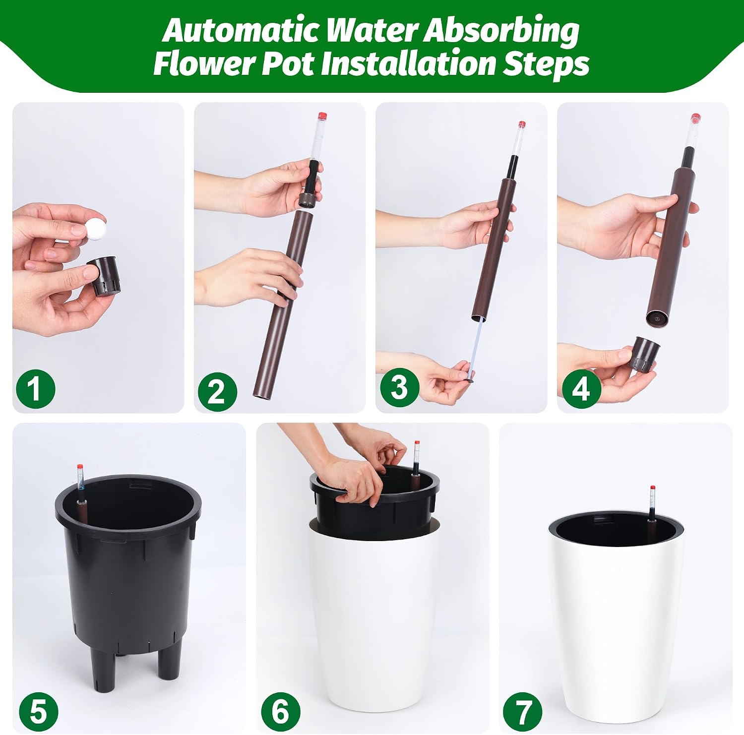 Tacleekii Set di 2 Vasi per Pi - Self-Watering Planter recensione e prezzo